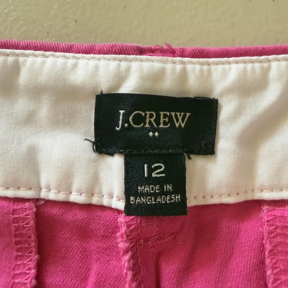 J.Crew Chino Shorts Womens 12 Pink Re-Imagined Cotton Casual Preppy Summer